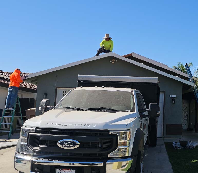 residential-roof-installation roofing company in shafter during a newly installed roll roof to ensure weather resistance and durability